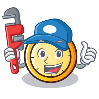 Tesisatçı Chronometre karakter karikatür tarzı