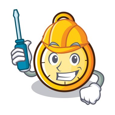 Otomotiv Chronometre karakter karikatür tarzı