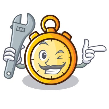 Mekanik Chronometre karakter karikatür tarzı