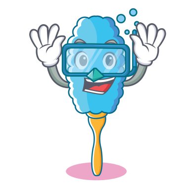 Dalış tüy silgi karakter karikatür