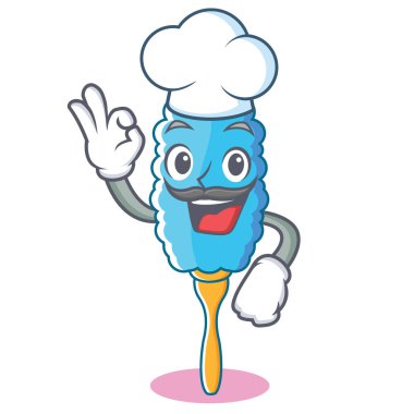 Şef tüy silgi karakter karikatür