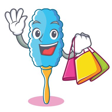 Alışveriş tüy silgi karakter karikatür