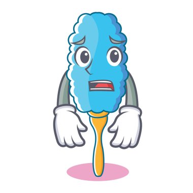 Korkarım tüy silgi karakter karikatür