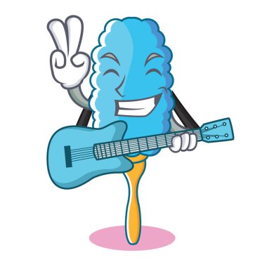 Gitar tüy silgi karakter karikatür ile