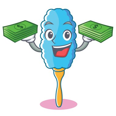 Para tüy silgi karakter karikatür ile