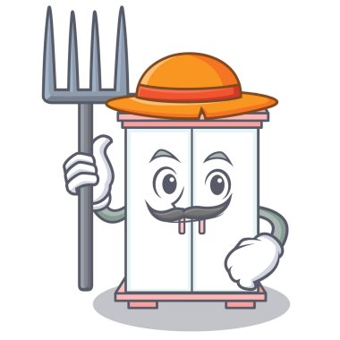 Çiftçi kabine karakter karikatür tarzı