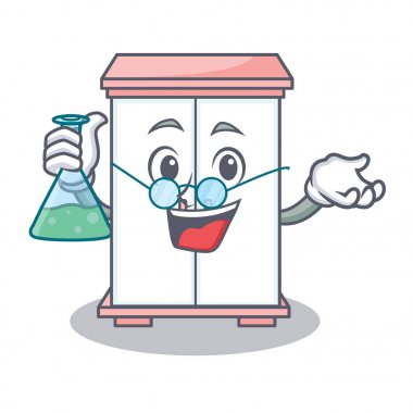 Profesör kabine karakter karikatür tarzı