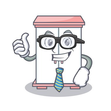 İşadamı kabine karakter karikatür tarzı