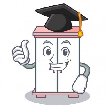 Mezuniyet kabine karakter karikatür tarzı