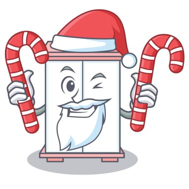Santa şeker kabine karakter karikatür tarzı ile
