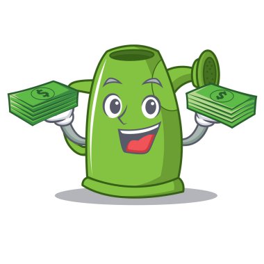 Para ile sulama karikatür karakter