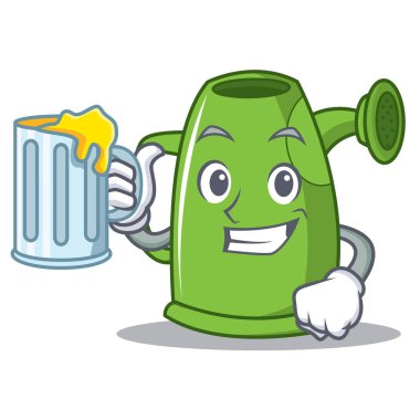 Suyu ile sulama karikatür karakter