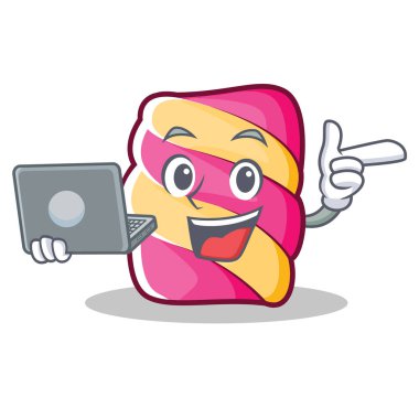 Dizüstü hatmi karakter karikatür tarzı ile