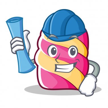 Mimar hatmi karakter karikatür tarzı