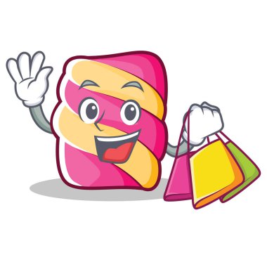 Hatmi karakter karikatür tarzı alışveriş