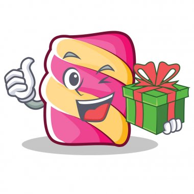 Hediyelik lokum karakter karikatür tarzı ile