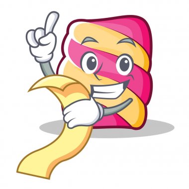 Menü hatmi karakter karikatür tarzı ile