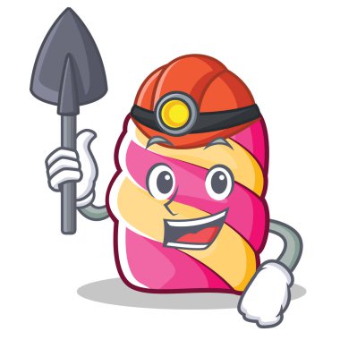 Madenci hatmi karakter karikatür tarzı