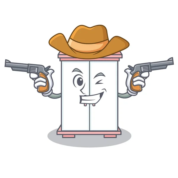 Cowboy cabinet character cartoon style — Stock Vector