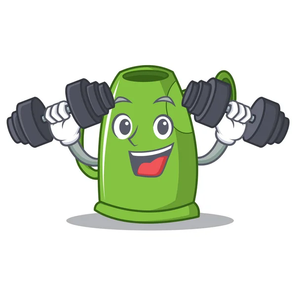 Fitness riego puede personaje de dibujos animados — Vector de stock