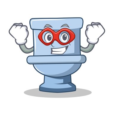 Süper kahraman tuvalet karakter karikatür tarzı