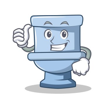 Tuvalet karakter karikatür tarzı Yaşasın