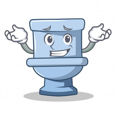 Sırıtan tuvalet karakter karikatür tarzı
