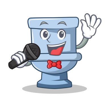 Şarkı tuvalet karakter karikatür tarzı