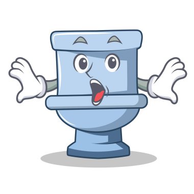 Sürpriz tuvalet karakter karikatür tarzı