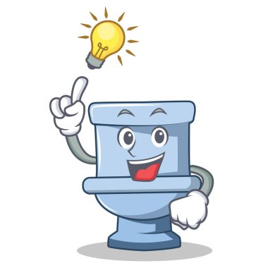 Bir fikir tuvalet karakter karikatür tarzı var