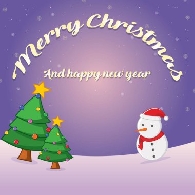 Neşeli Noel tebrik kartı stili