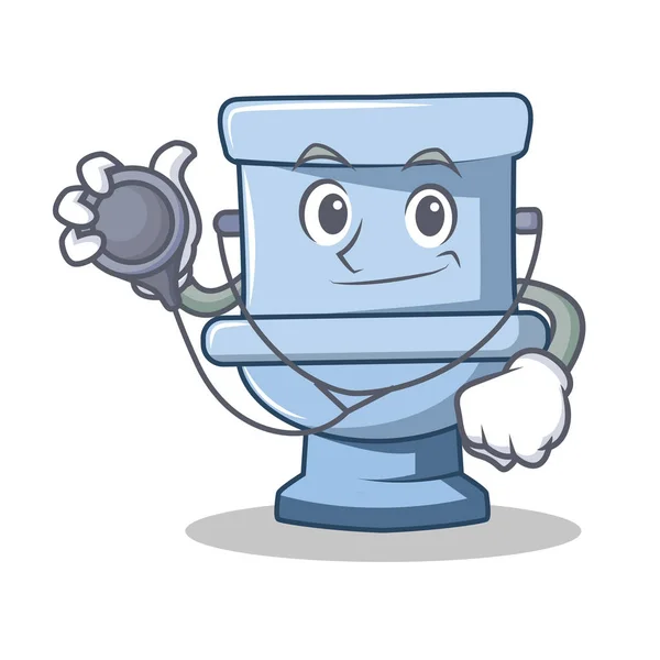 Doctor toilet character cartoon style — Stock Vector