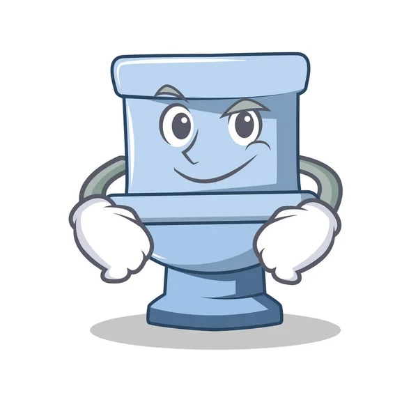 Lächelnde Toilettenfigur im Cartoon-Stil — Stockvektor