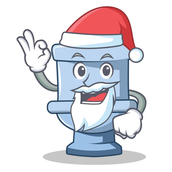 Père Noël personnage de toilette style dessin animé — Image vectorielle