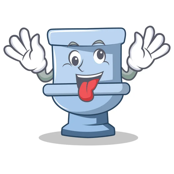 Fou personnage de toilette style dessin animé — Image vectorielle