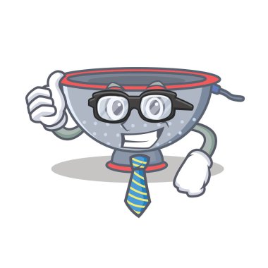 İşadamı kevgir kap karakter karikatür