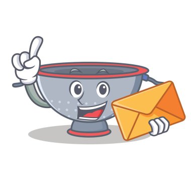 Zarf kevgir kap karakter karikatür ile