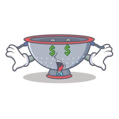 Para göz kevgir kap karakter karikatür