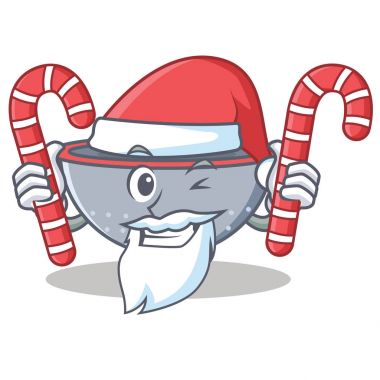 Santa şeker kevgir kap karakter karikatür ile