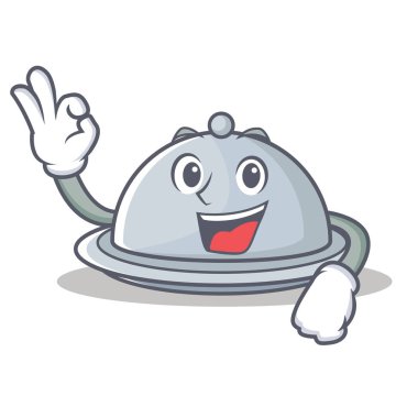 Tepsi karakter karikatür tarzı Tamam