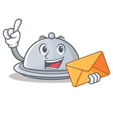 Zarf tepsisi karakter karikatür tarzı ile