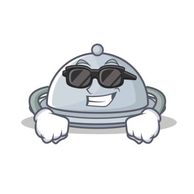 Süper cool tepsi karakter karikatür tarzı