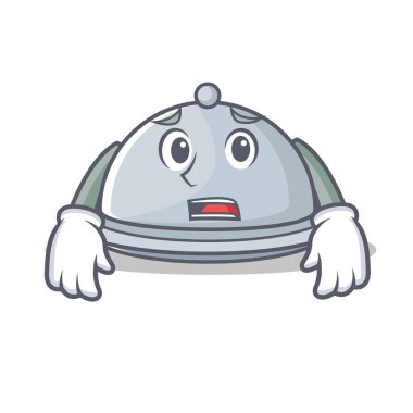 Korkarım tepsi karakter karikatür tarzı