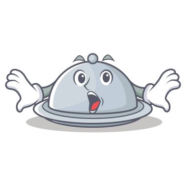 Suprised tepsi karakter karikatür tarzı