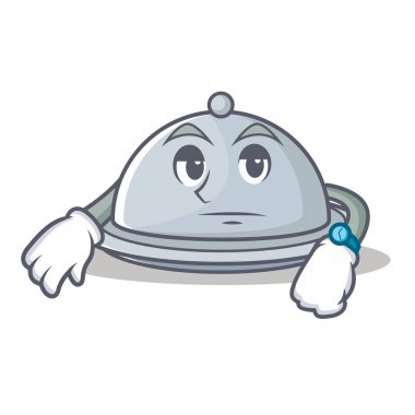 Tepsi karakter karikatür tarzı bekliyor