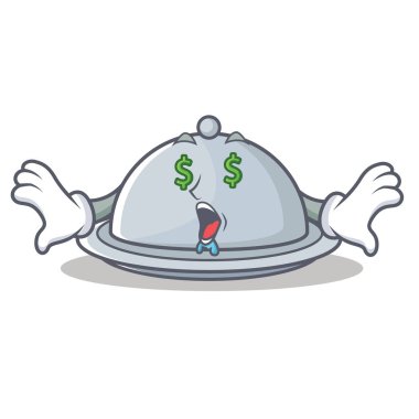 Para göz tepsi karakter karikatür tarzı