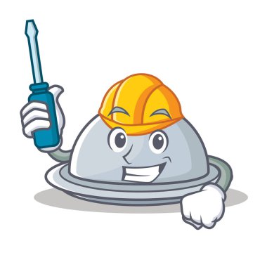 Otomotiv tepsi karakter karikatür tarzı