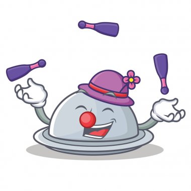 Tepsi karakter karikatür tarzı hokkabazlık