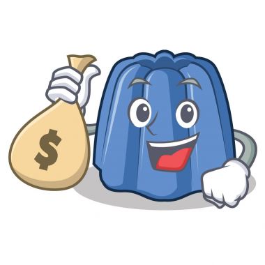 Para çantası jöle karakter karikatür tarzı ile
