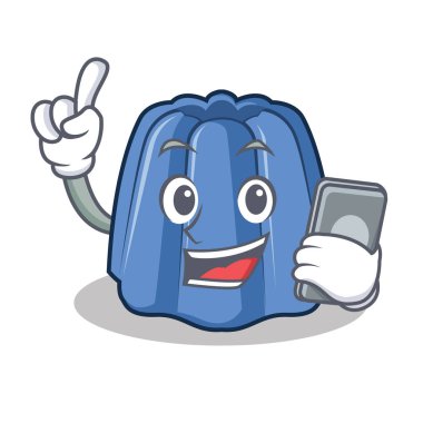 Telefon jöle karakter karikatür tarzı ile